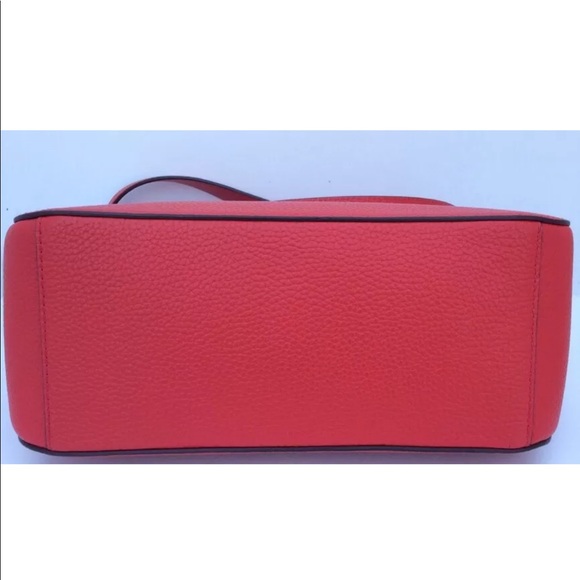 Ralph Lauren Hobo Handbag Morrison Double Zip Red - Picture 6 of 7